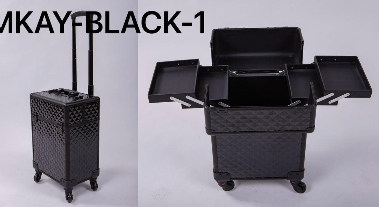 Matte Black Diamond Trolley Case